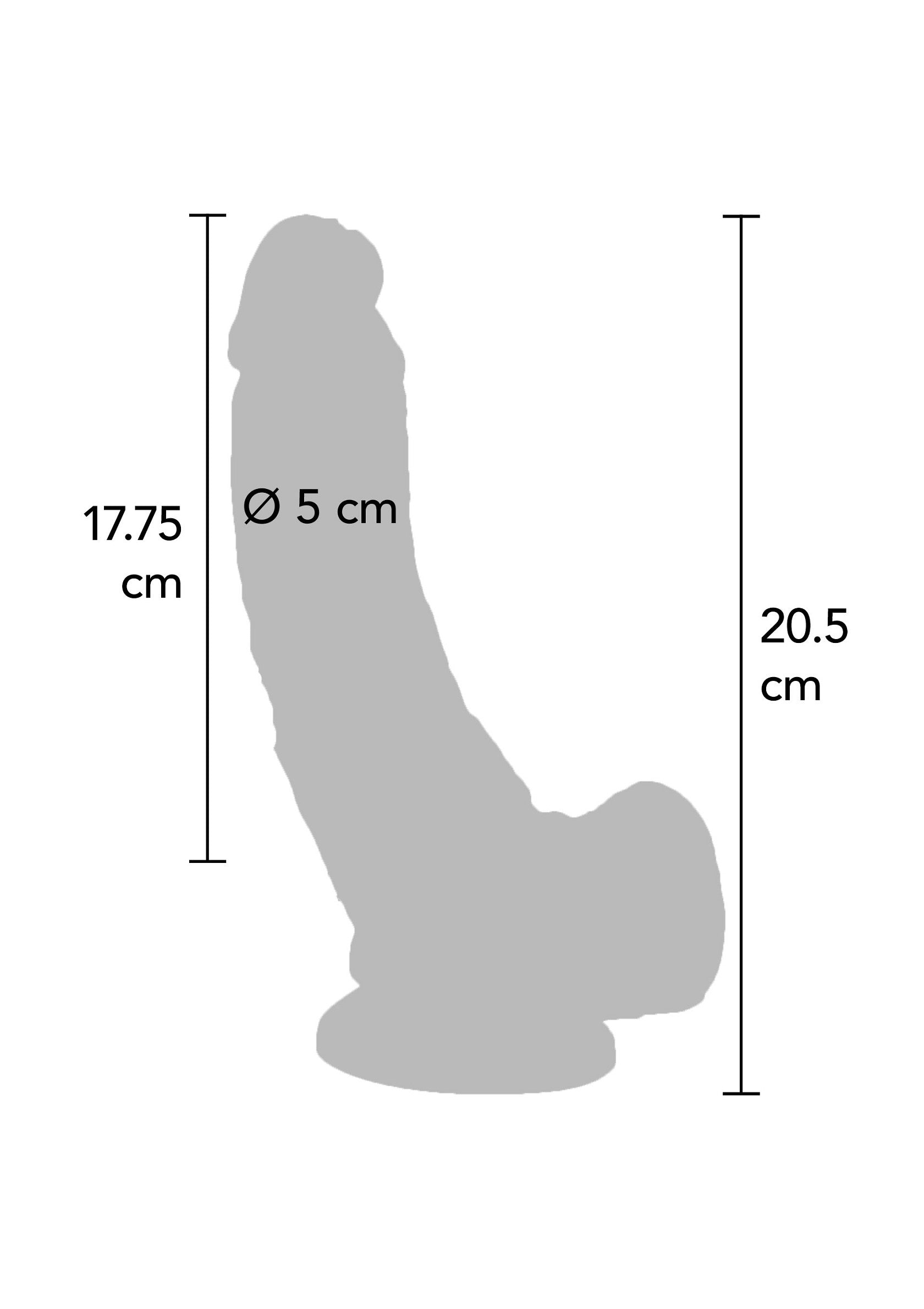 Vibrating Dildo PVC 20.5 cm