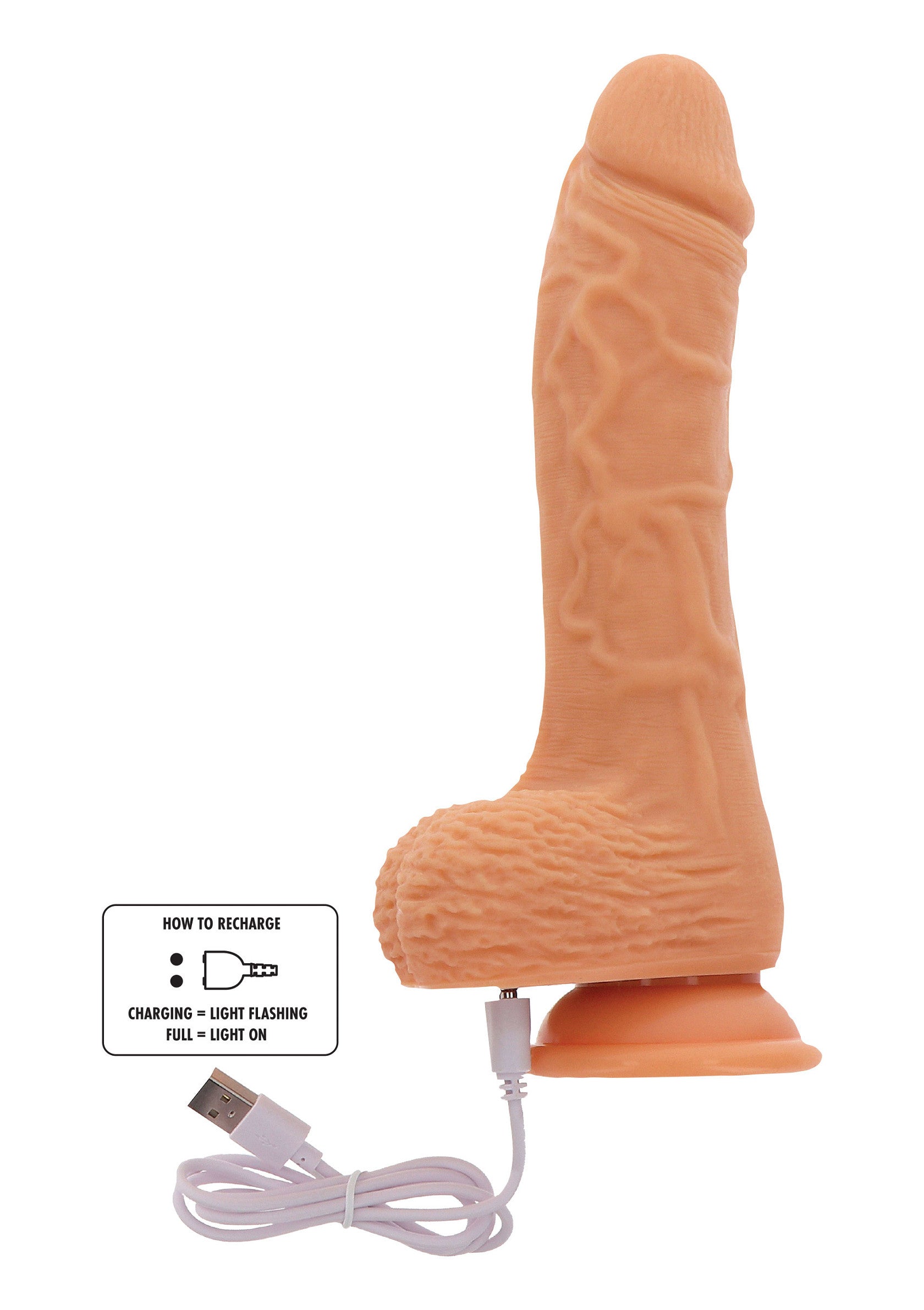 Naked Rotating Dildo Silicone 21 cm