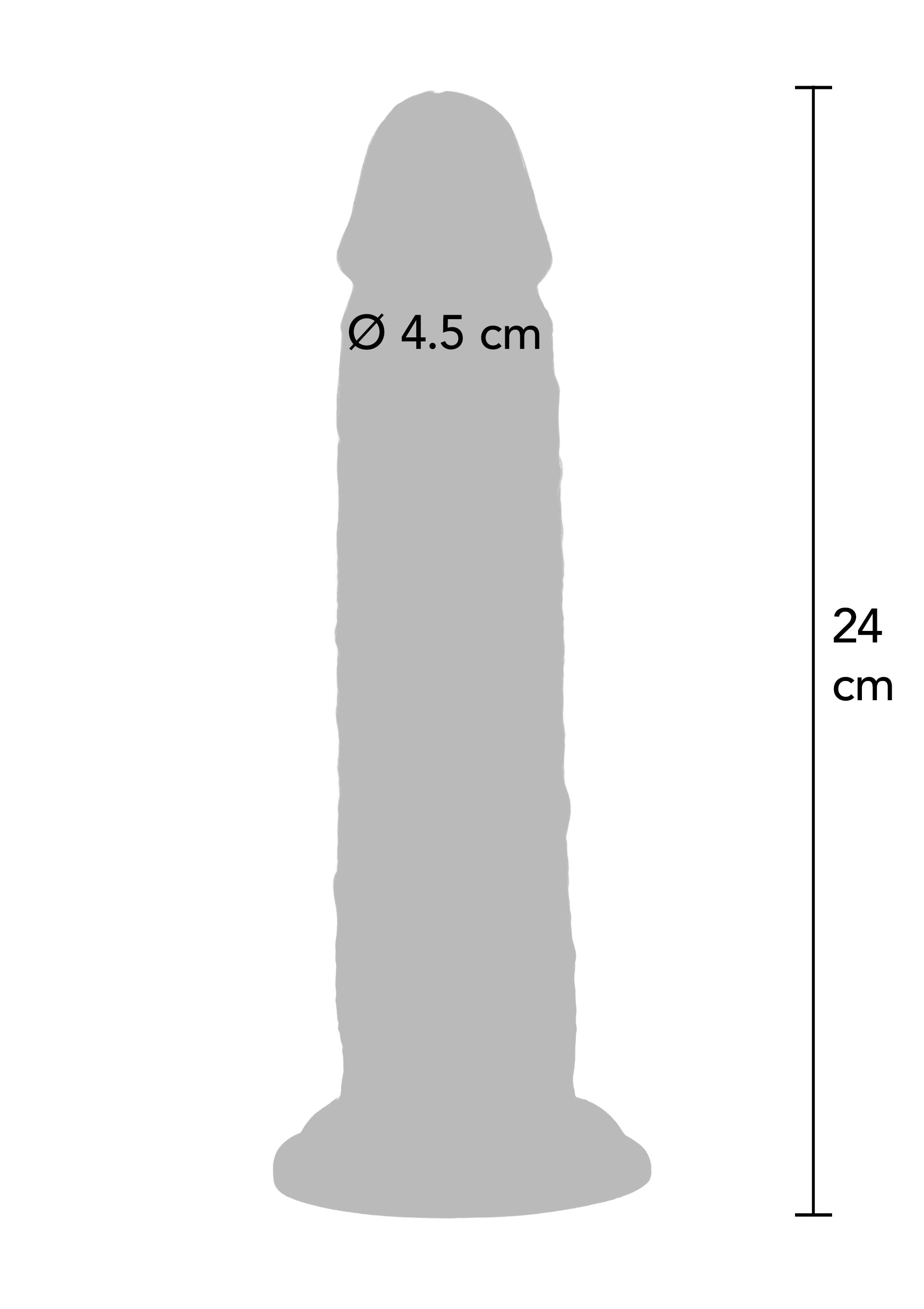 Foreskin Dong Vibrating Silicone 24 cm