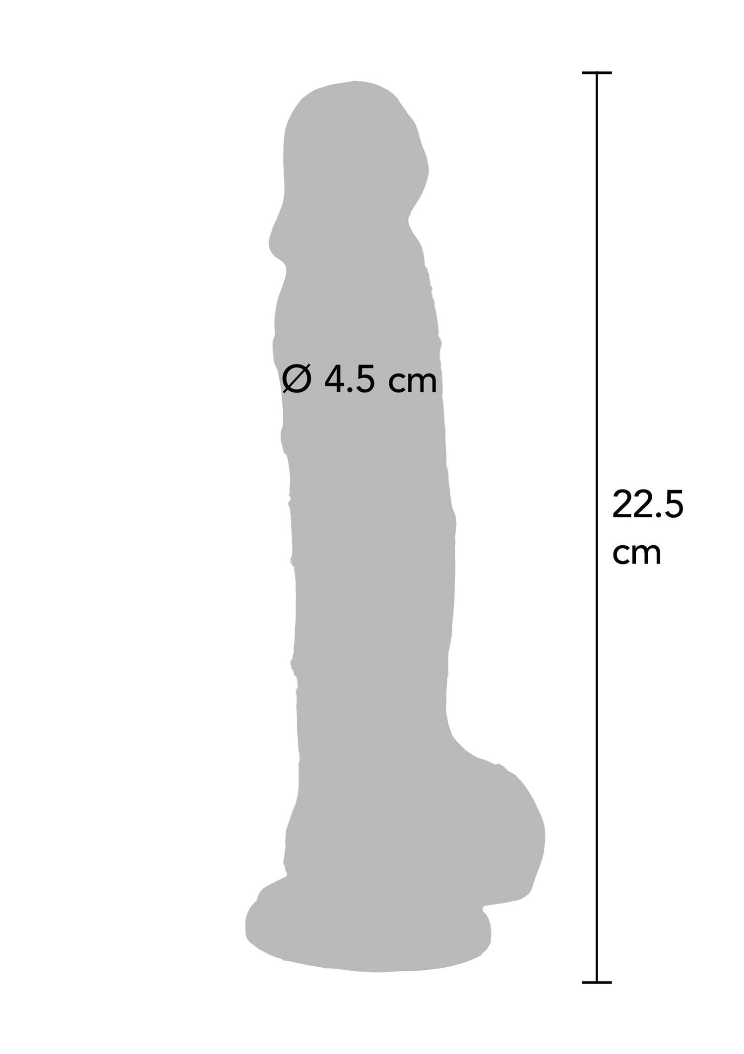 Clear Dildo TPE 22.5 cm