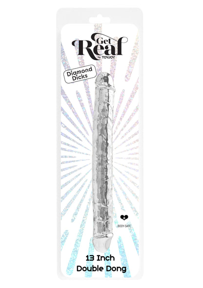 Clear Double Dong TPE 34.5 cm