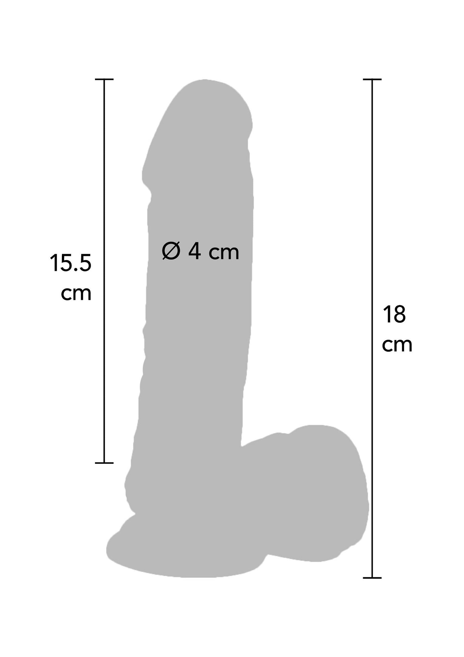Vibrating Dildo PVC 18 cm