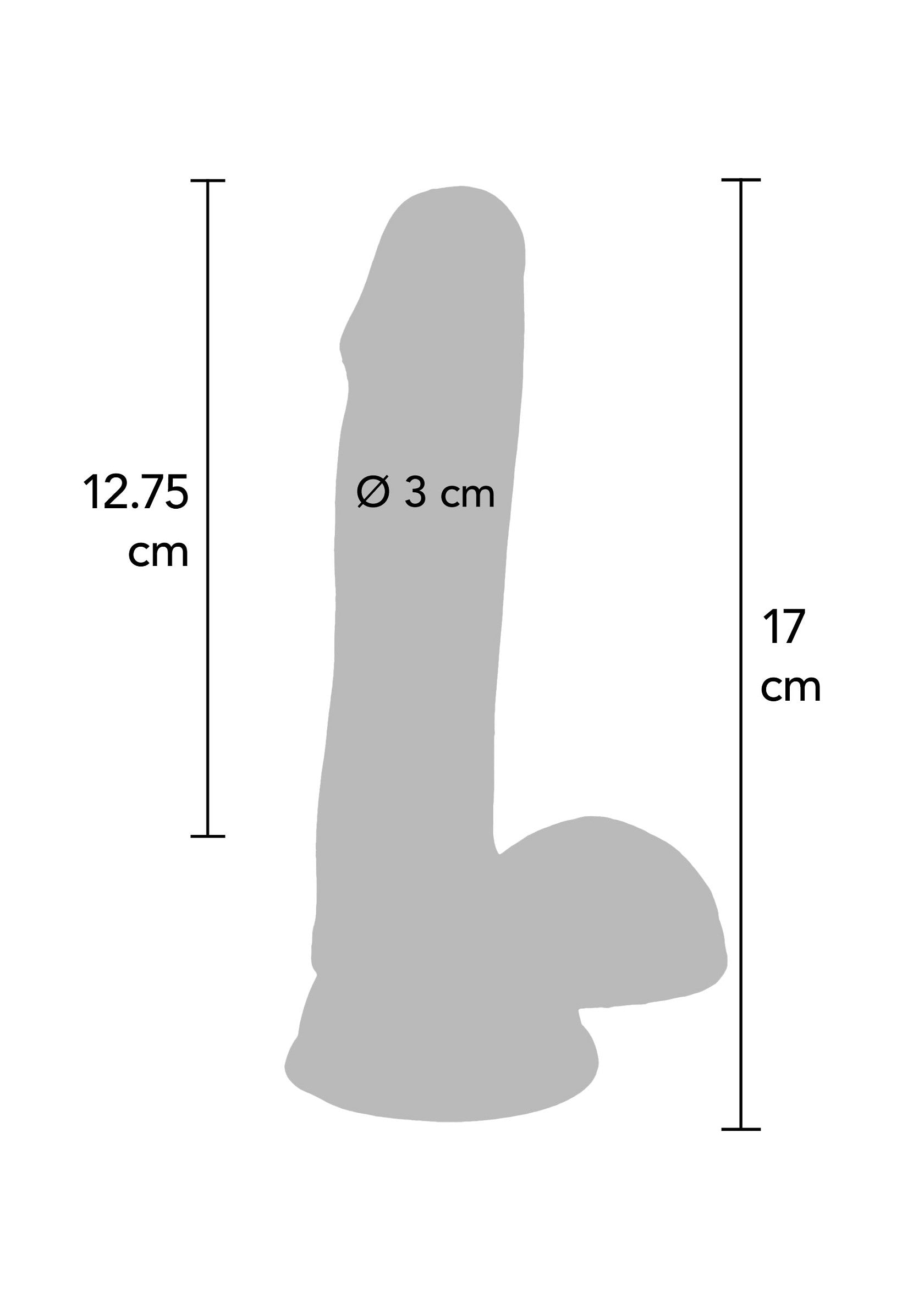 Dual Density Dildo TPE 17 cm