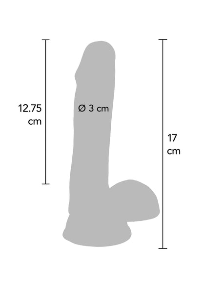 Dual Density Dildo TPE 17 cm