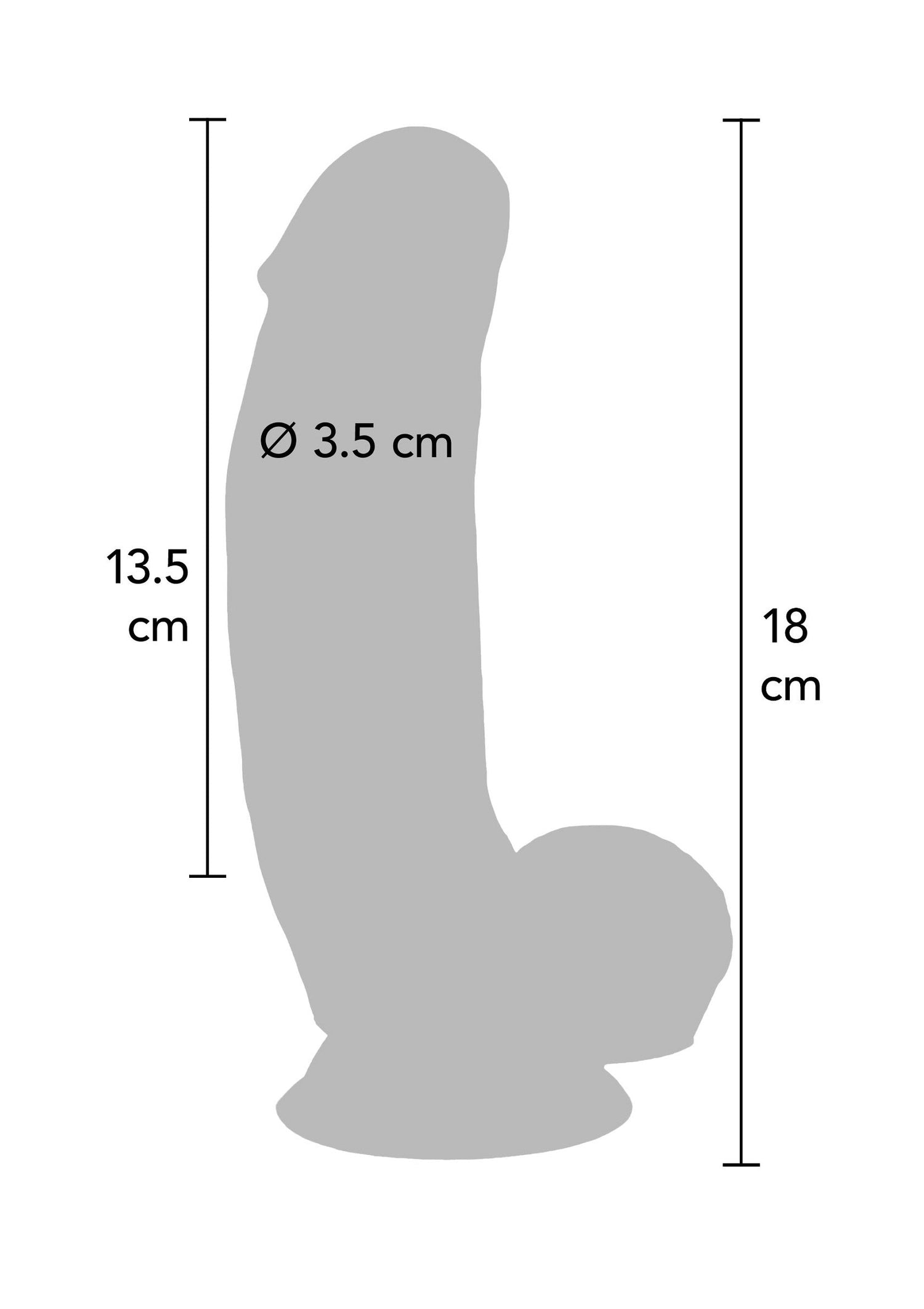 Dildo Silicone 18 cm