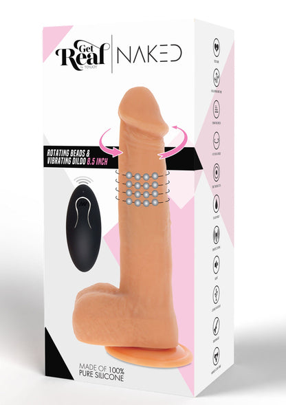 Naked Beaded Dildo Silicone 21 cm