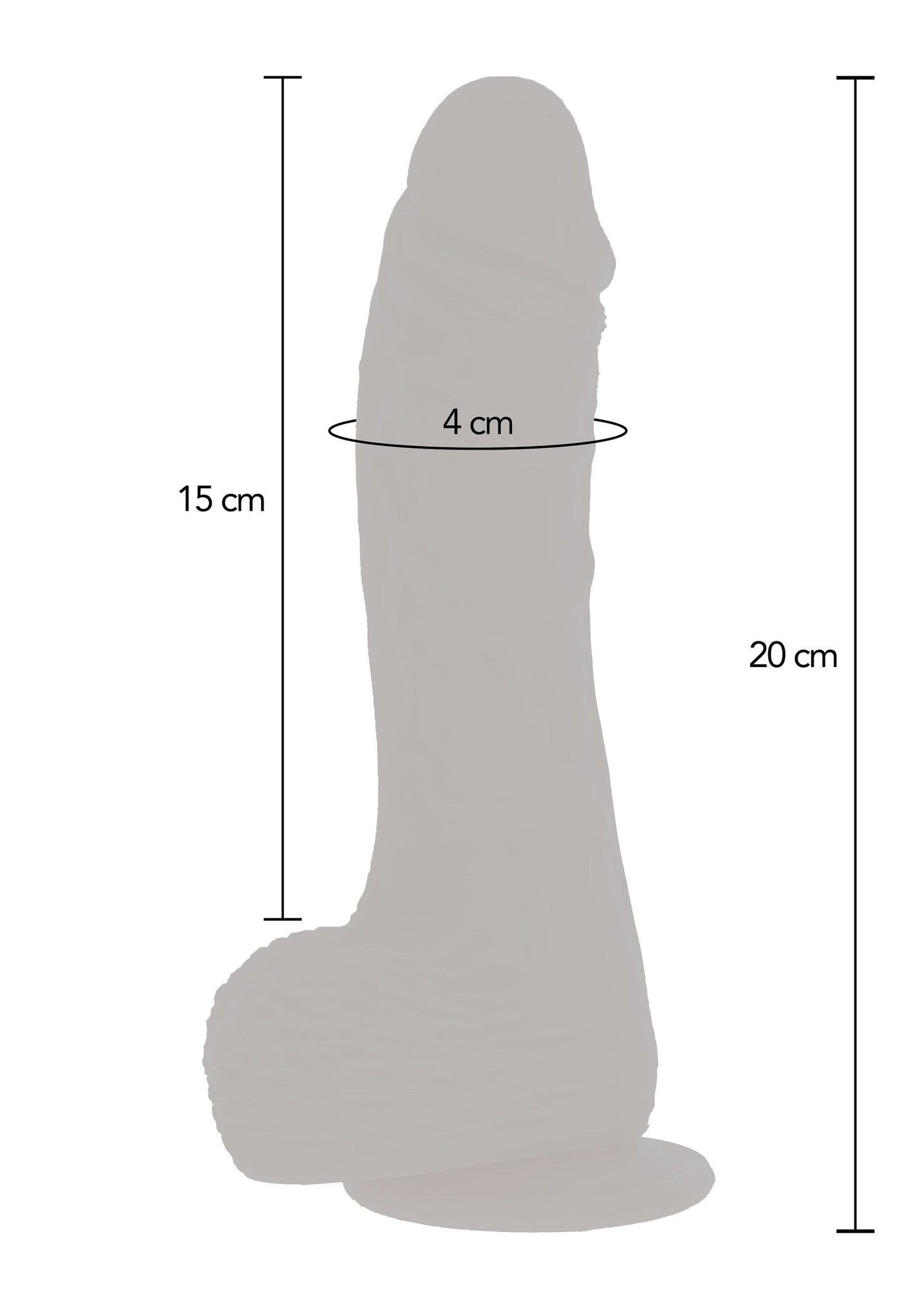 Naked Rotating Dildo Silicone 21 cm