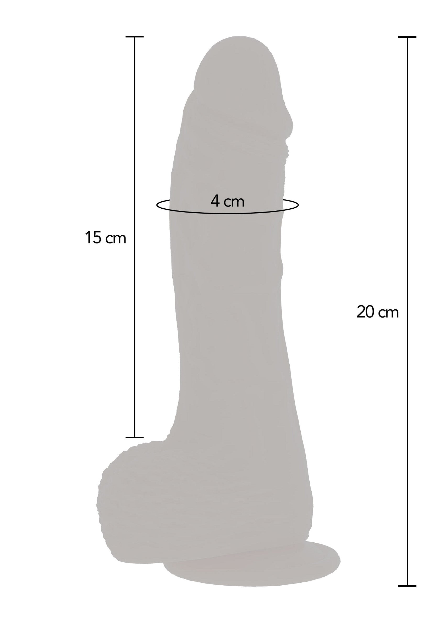 Naked Rotating Dildo Silicone 21 cm