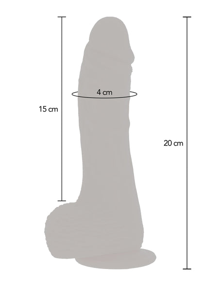 Naked Rotating Dildo Silicone 21 cm