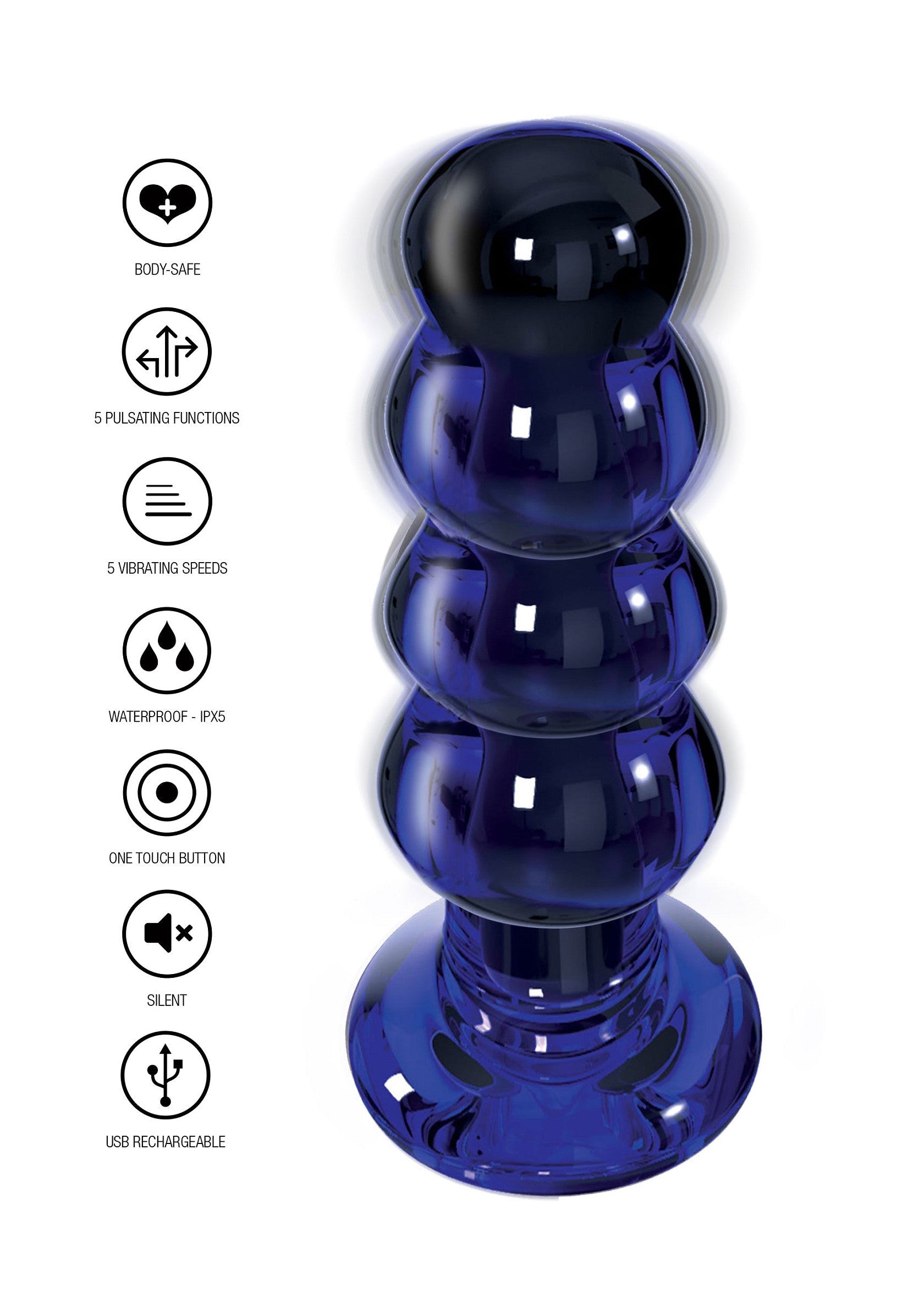 Radiant Vibrating Glass Plug