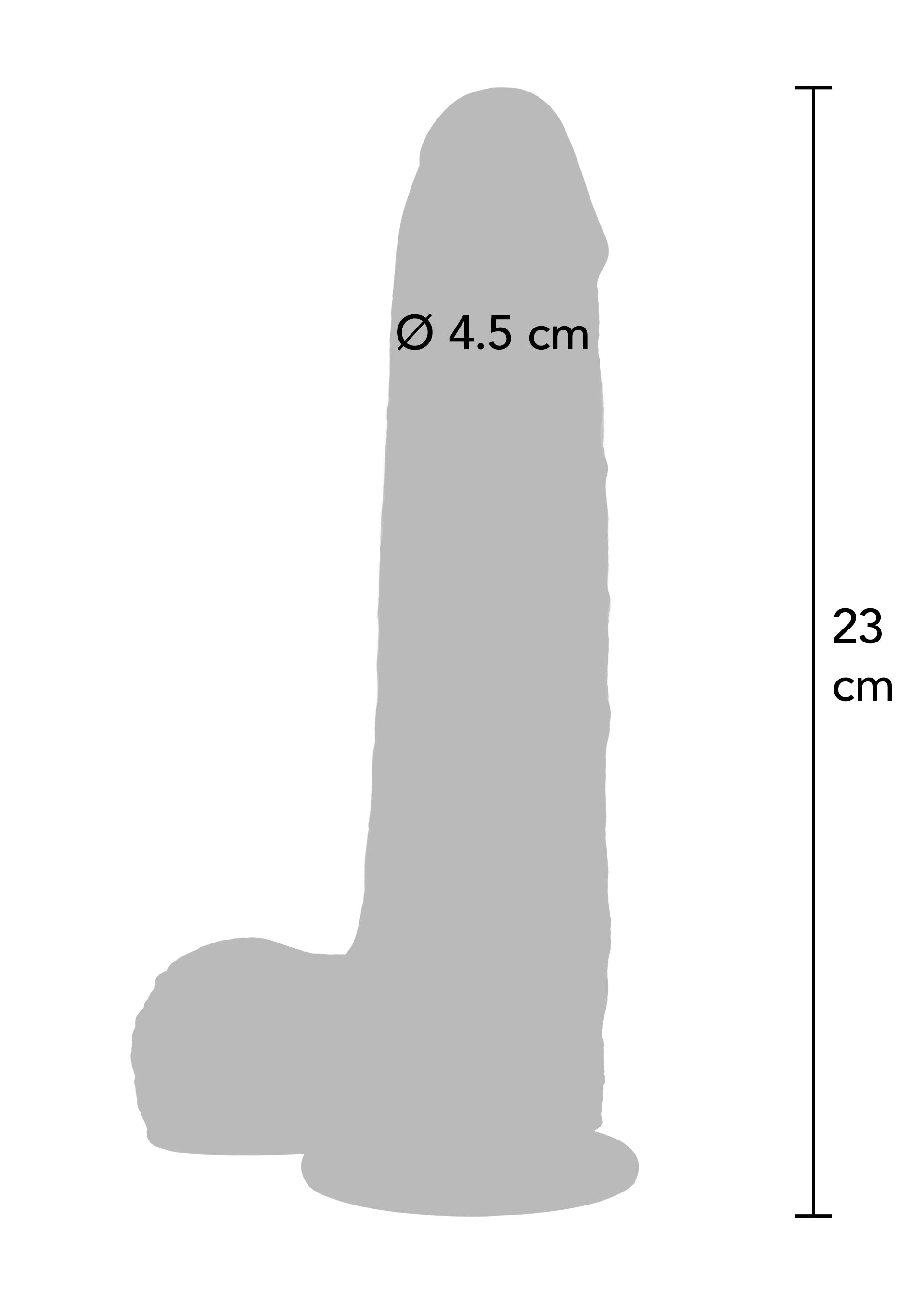 Foreskin Dildo Vibrating Silicone 23 cm