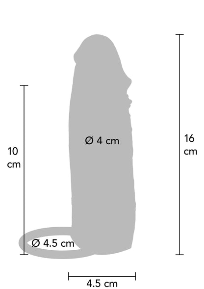 Hydrated Skin Penis Silicone Sleeve Vibrating 16 cm
